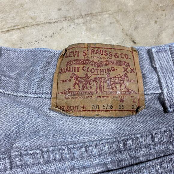 VTG Levi’s 701-5755 Student Fit Jeans Gray USA Made 80s (25x29) - Picture 3 of 10